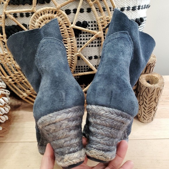Anthropologie HOLDING HORSES Mamba Boots Booties Espadrille Wedge Suede 8.5/39 - Picture 6 of 13